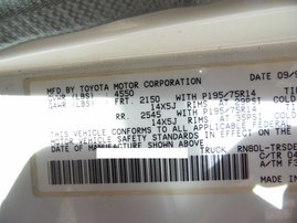 1994 TOYOTA TRUCK BASE STD CAB WHITE 2.4L AT 2WD Z17796